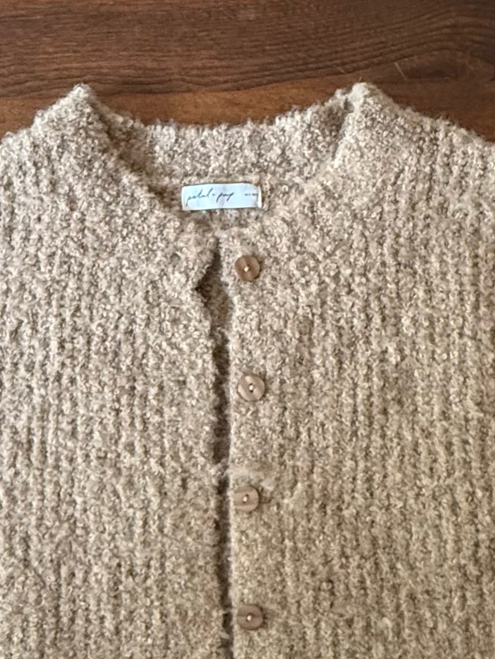 Petal & Pup Albertine Cardigan Sweater Latte Brown Color Button Down - Picture 11 of 13